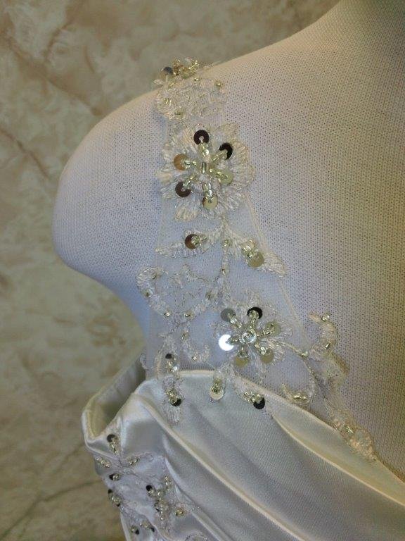 lace one shoulder flower girl dress